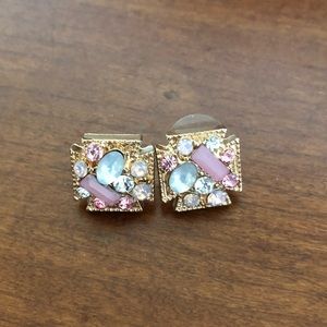 Colored square earrings💗